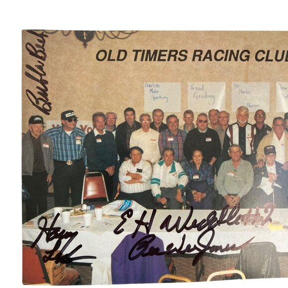 Vintage 1994 Old Timers Racing Club Autographed Photo Post Card "Big" John Sears - Picture 2 of 5